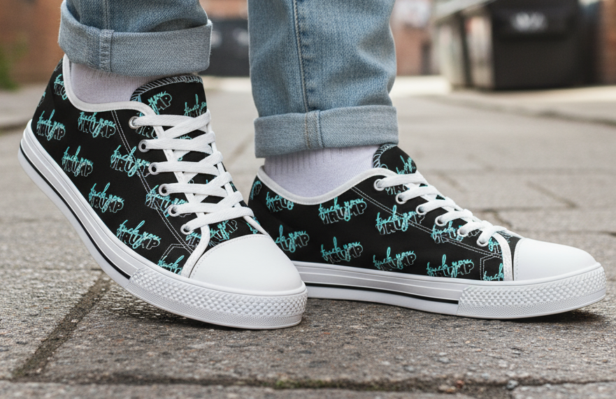 Fuck Trump Chucks Liberal Fashion Shoes, Political Quotes Low Top Sneakers, Democrat Gift, Liberal Rights Activists Shoes, Women's Sneaker, Funny FDT Footwear
