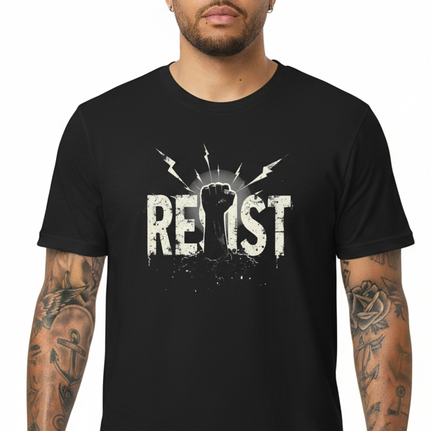 Resist Unisex Softstyle T-Shirt, Anti Trump Tee, Human Rights Activists Shirt, No Kings Protest Apparel, Political Statement Top