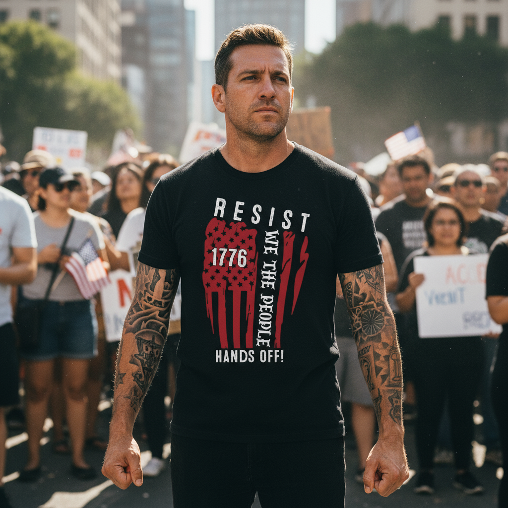 Anti Trump Protest Unisex Softstyle T-Shirt, Rights Activists Tee, Resist Movement Shirt, Political Activism Clothing, Social Justice