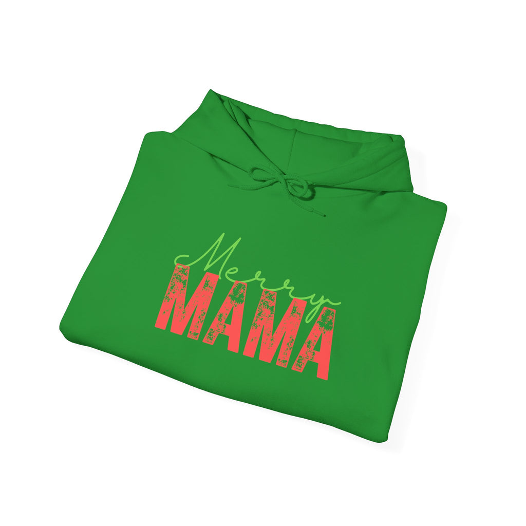 Retro Vintage Style Mama Christmas Hoodie, Unisex Heavy Blend Hooded Sweatshirt Gift for Mom, Christmas Mama Gifts