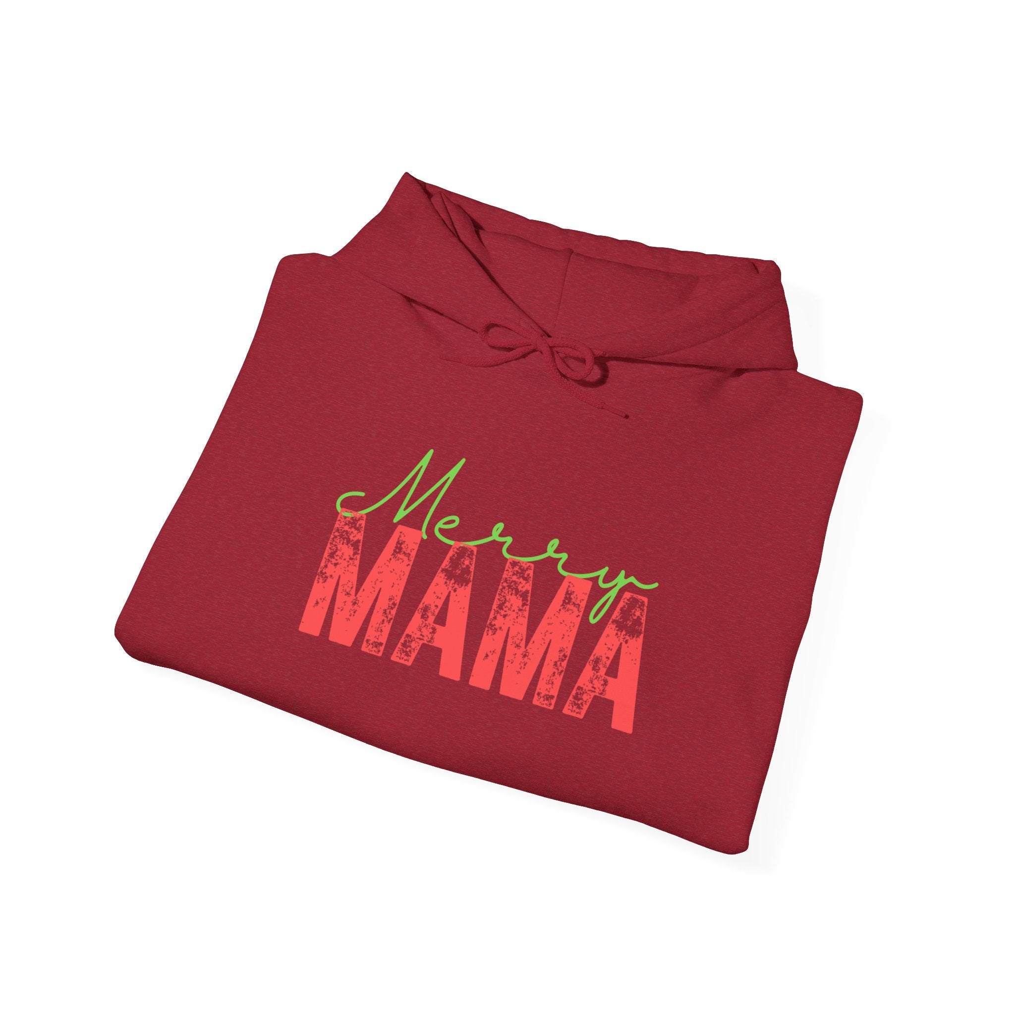 Retro Vintage Style Mama Christmas Hoodie, Unisex Heavy Blend Hooded Sweatshirt Gift for Mom, Christmas Mama Gifts