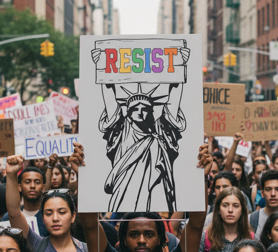 Political Rights Yard Sign, Resist Anti Trump Protest Decoration, Activist Protestor Gift, Street Sign Poster, Voting Campaign Signage,