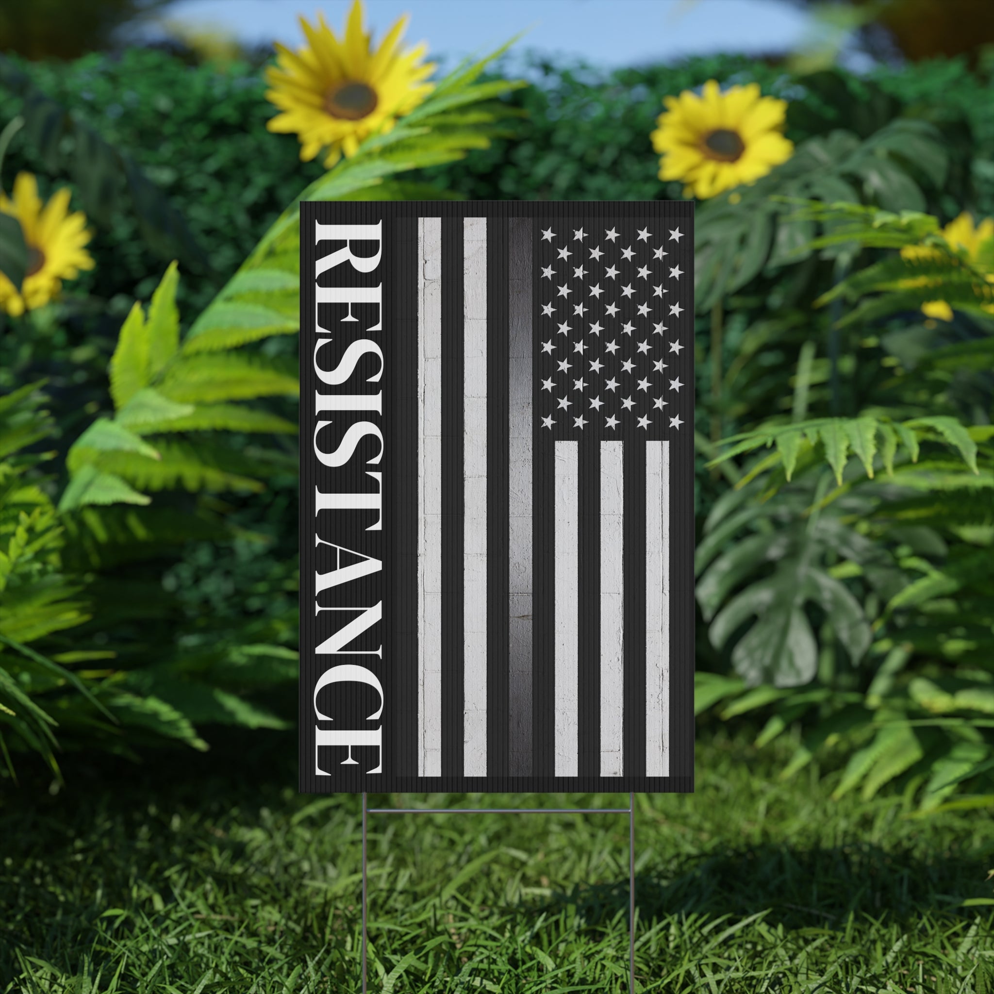 Resistance Movement Plastic Yard Sign, Anti Trump Protest Rights Activists Activism Protester Lawn Poster, Protest Politics Demonstration