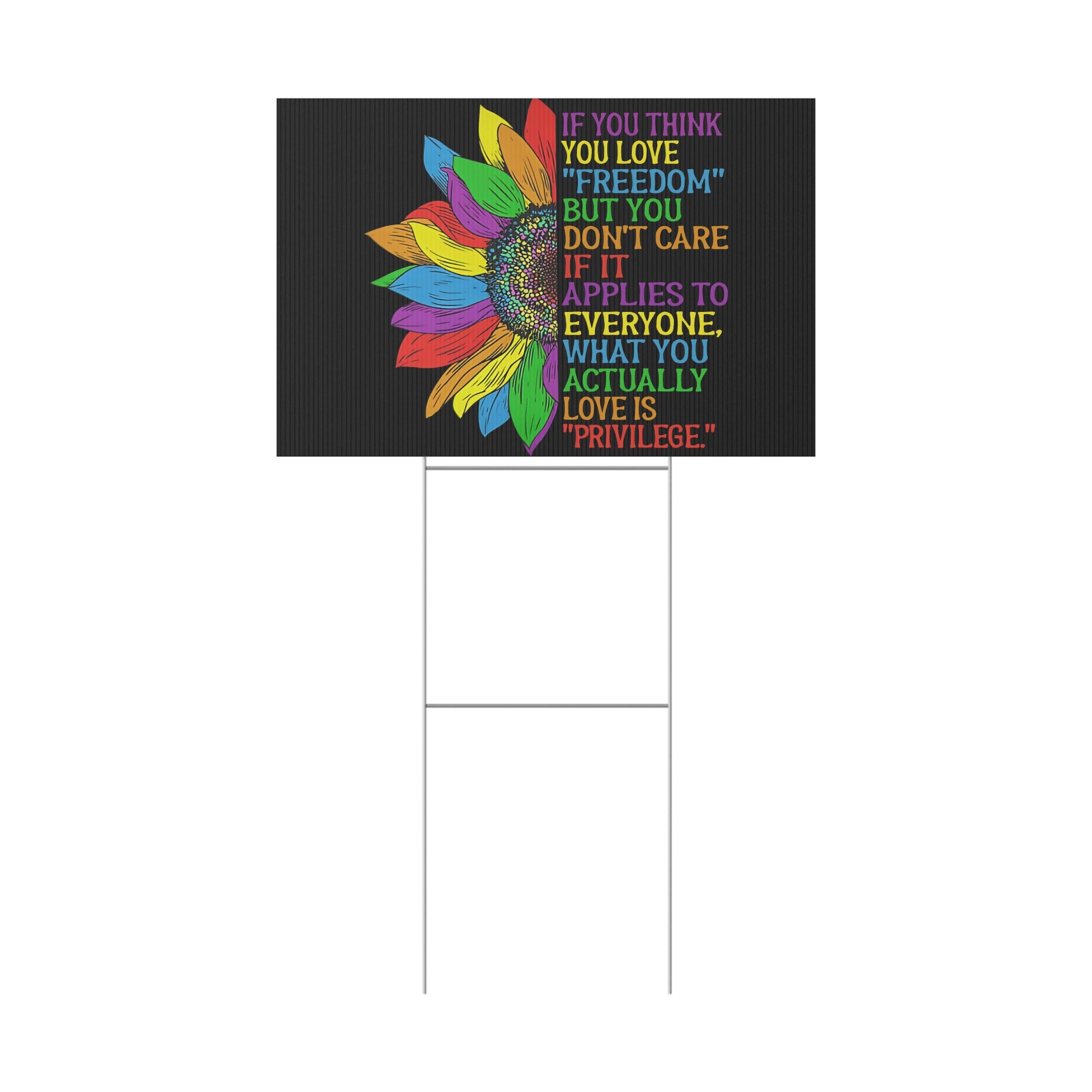 Plastic Yard Sign, Rights Activists Protest For Freedom Against Trump, Political Protest Decor, Activist Gift, Demonstration Sign, Civil