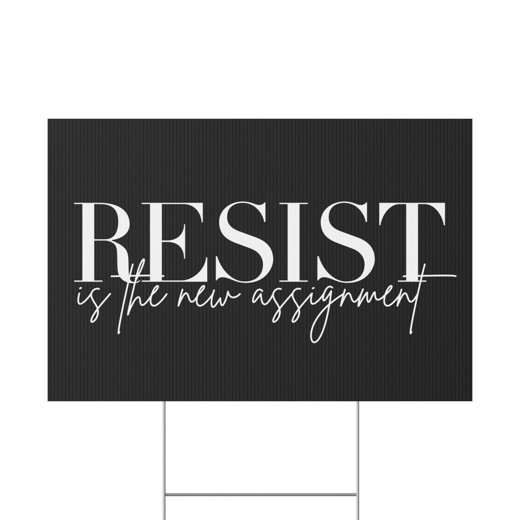 Resistance Plastic Yard Sign, Anti Trump Protest Sign, Human Rights Activists Banner, Political Activism Poster, Outdoor Protest Art Decor,