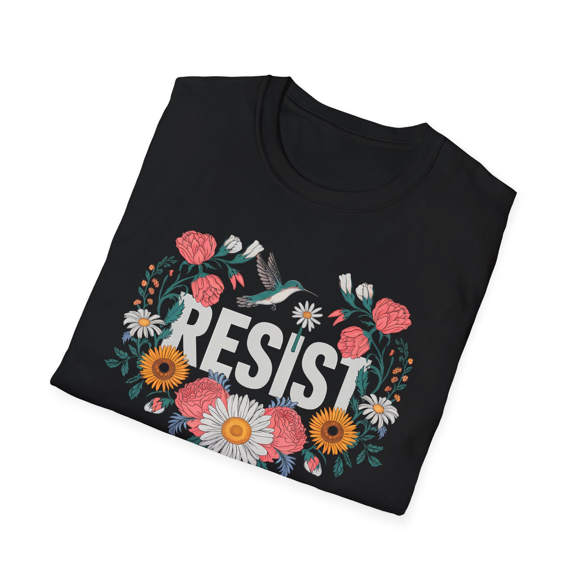 Resist Political Rights Activists T-Shirt, Anti Trump Protest Shirt, FDT Unisex Softstyle Tee, No Kings Democracy Activist Gift, Protester Apparel