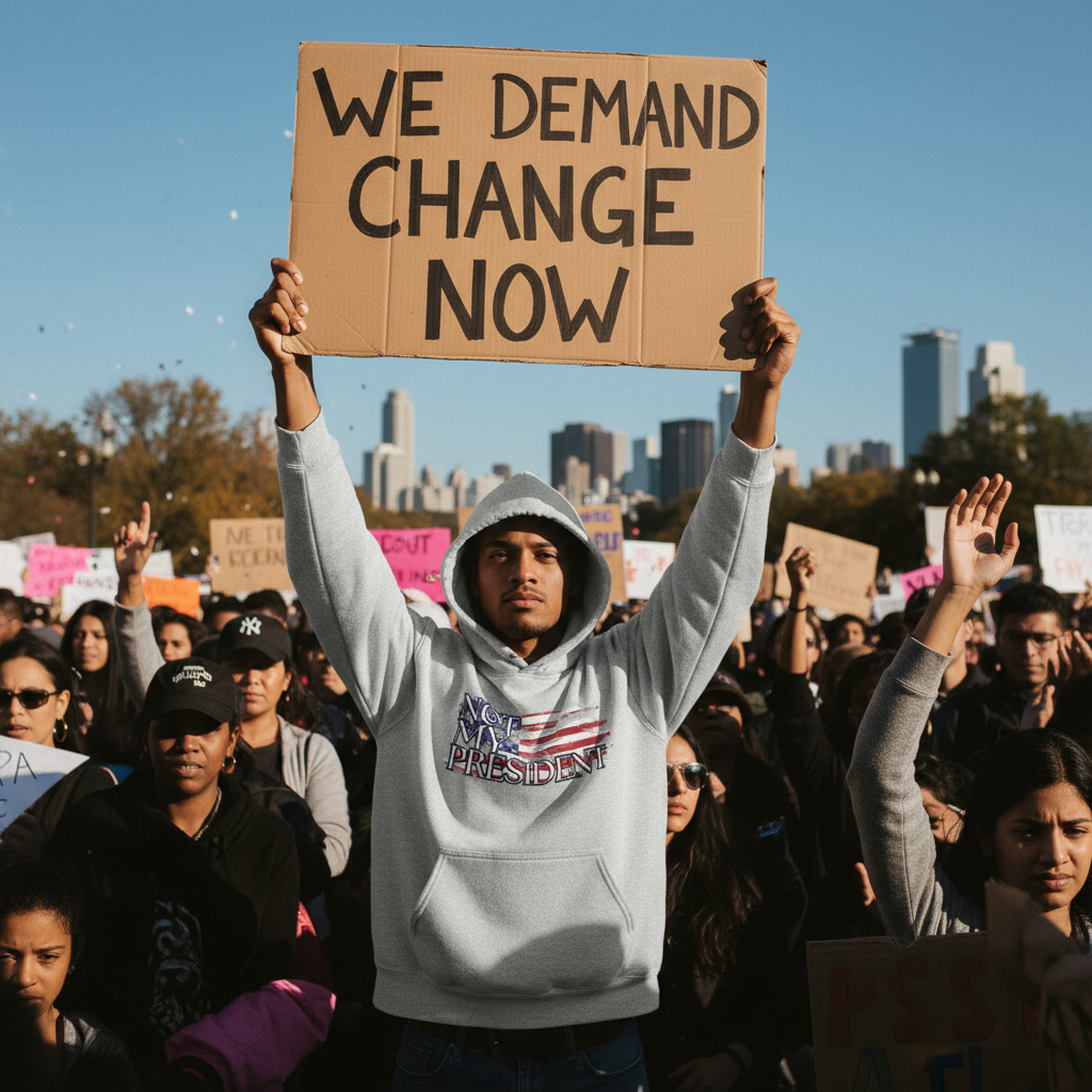 Political Activist Hoodie, Anti Dictator Sweatshirt, Anti Trump Jumper, Protester Pullover, Resistance Apparel