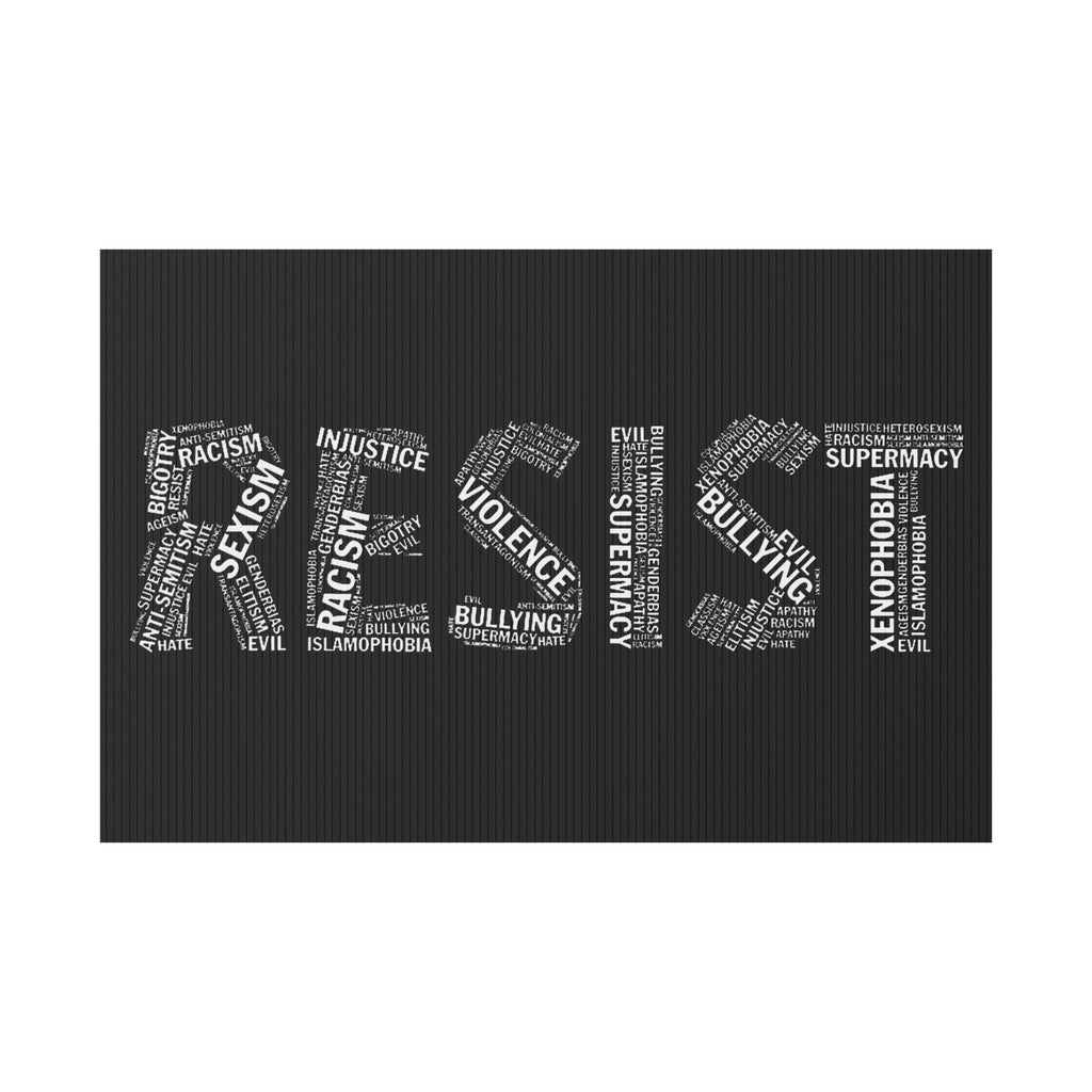 Yard Sign: Anti Trump Resistance Protest, Save Democracy, Human Rights Political Activists
