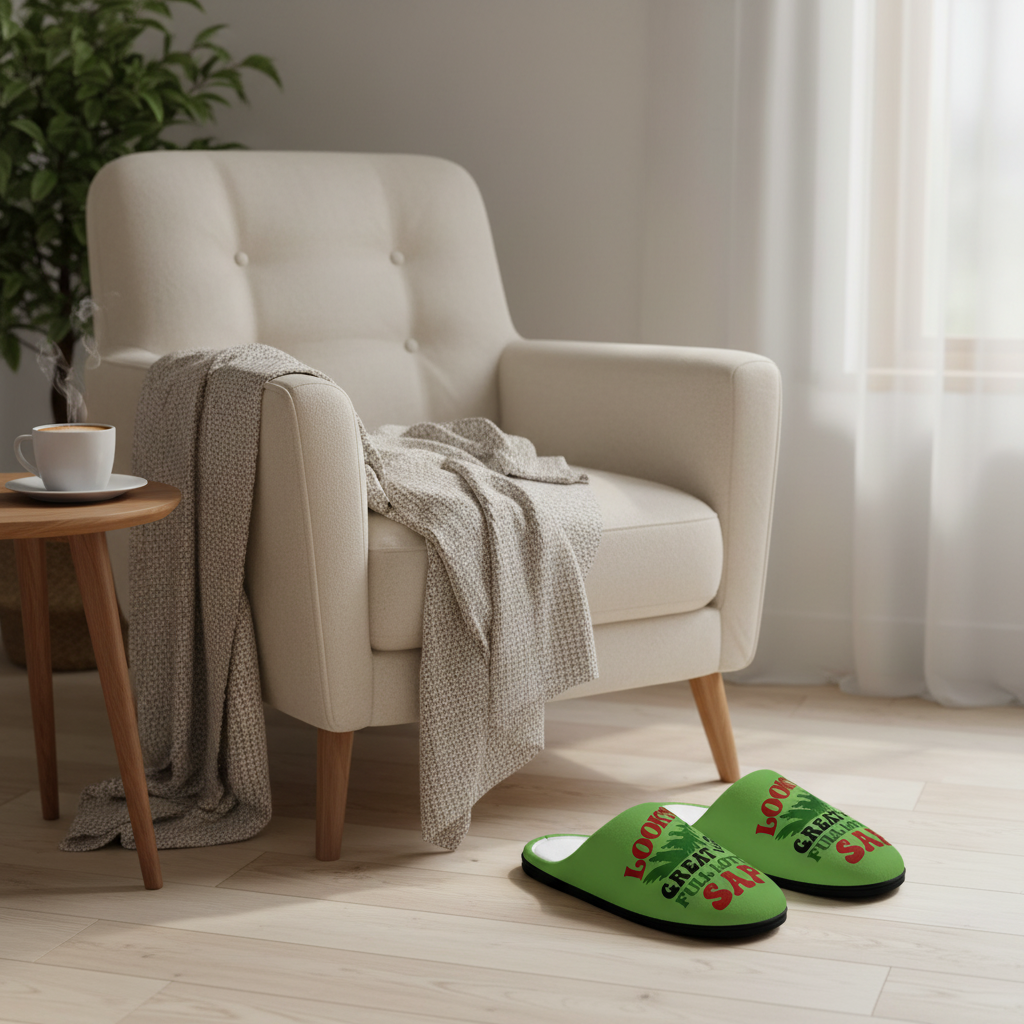 Slippers, Funny Christmas Vacation Movie Quotes, Women's House Shoes, Holiday Gift, Winter Home Footwear, Cozy Xmas Slip-Ons