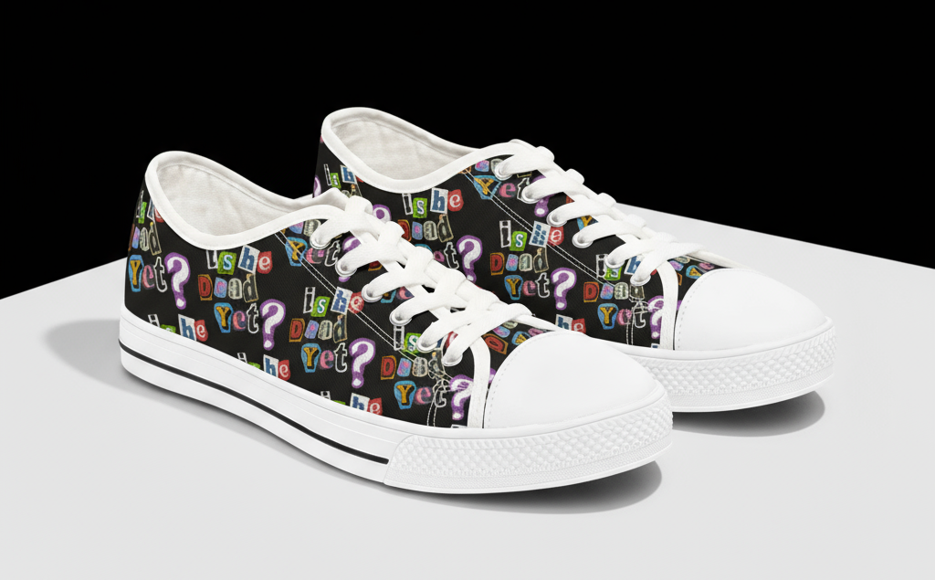 FDT Anti Trump Chucks Colorful Women's Low Top Sneakers with Fun Question Mark Design, Casual Sneakers, Graphic Shoewear, Unique Gift for Her, Trendy [...]