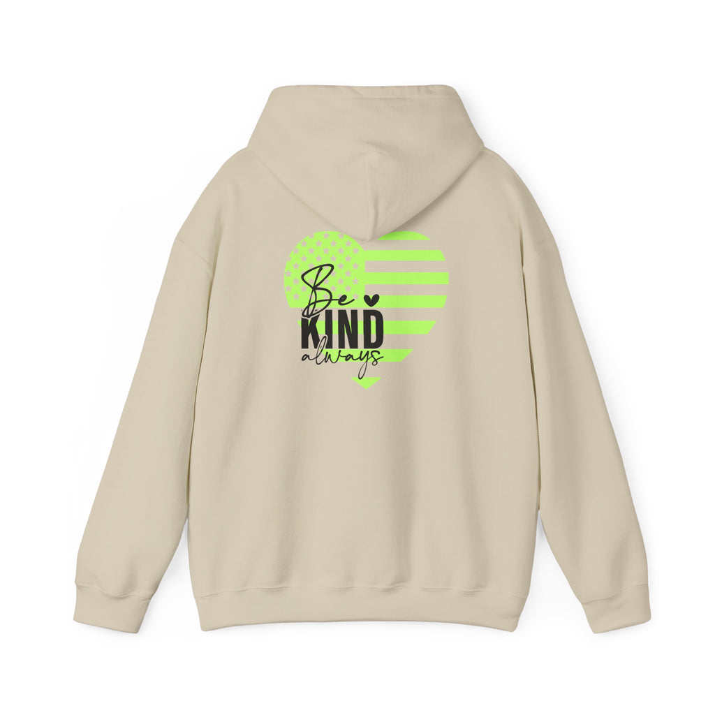 Be Kind Always Inspirational Hoodie, Bright Colors, Unisex Sweatshirt, Positive Quote Long Sleeve, Gift for Men Women Teens, Cozy Jumper,