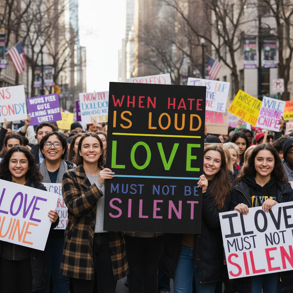 Human Rights Activist Sign, Equality Not Divide, Stand Up for Your Rights, Protest Sign, Social Justice, Political Statement, Activism Anti Trump