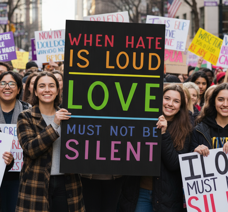 Human Rights Activist Sign, Equality Not Divide, Stand Up for Your Rights, Protest Sign, Social Justice, Political Statement, Activism Anti Trump