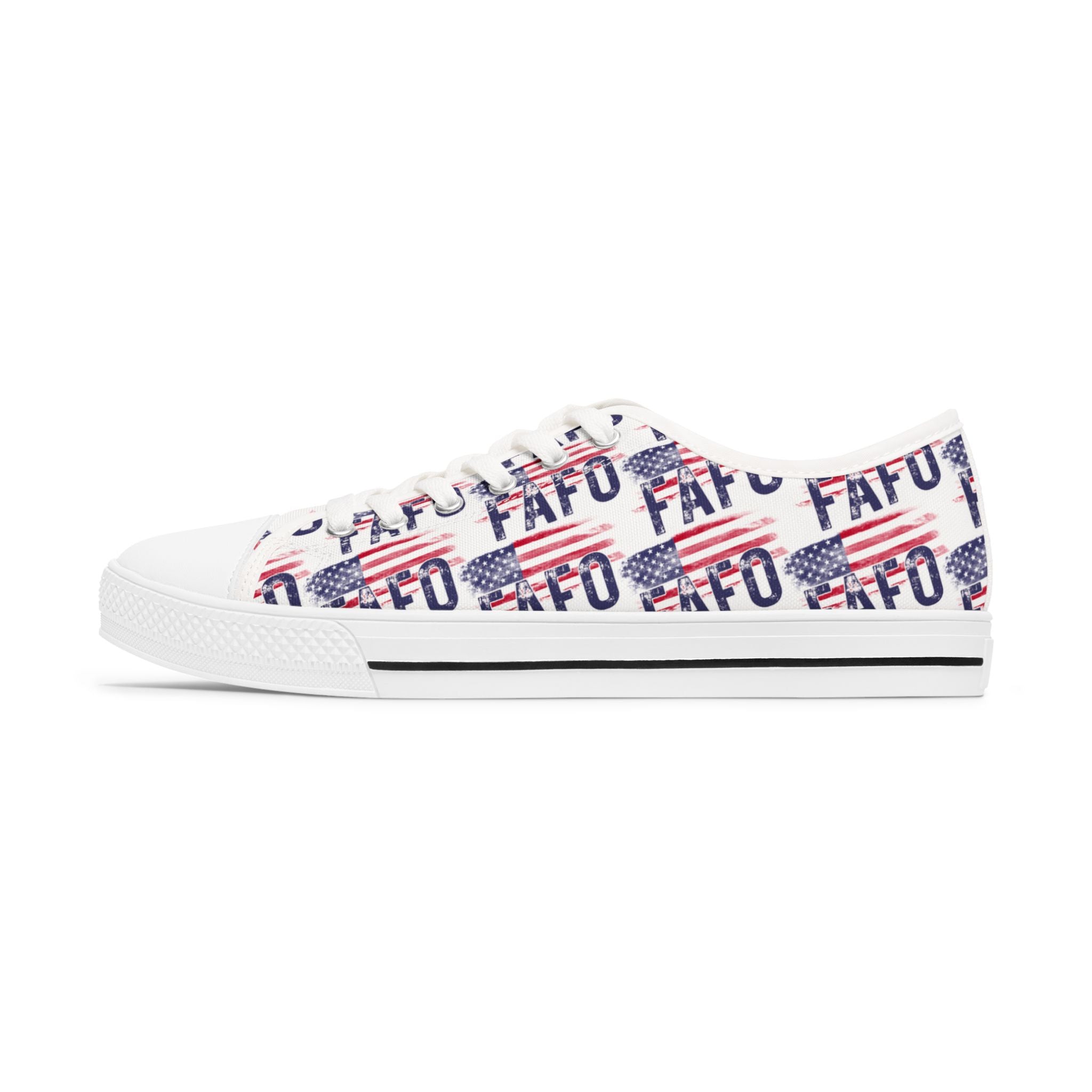 Political Rights Activists Women's Sneakers, FAFO, Anti Trump, Vintage American Flag, Activist Shoes, Protester Footwear Liberal Fashion, Anti Trump Apparel Chucks