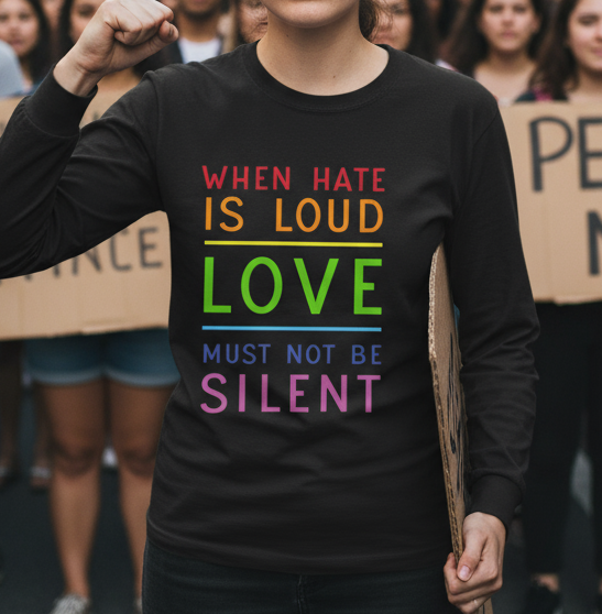 Political Activist Long Sleeve Tee, Protest Resist Shirt, Anti Trump Clothing, Human Rights Activists Apparel, Political Statement Top