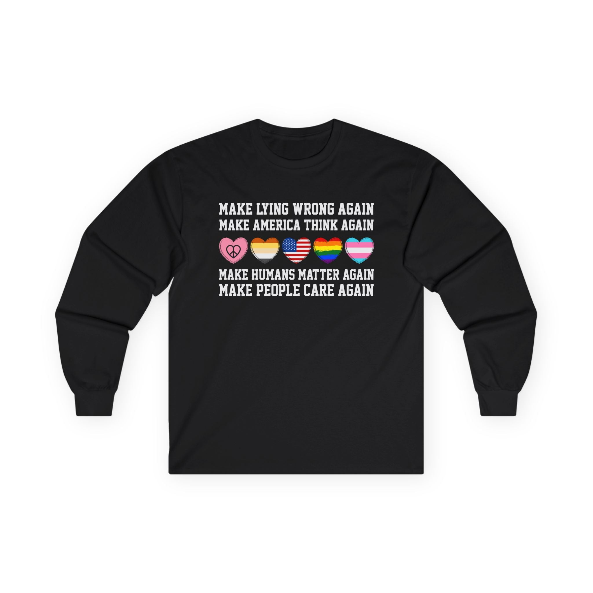 Equality Inclusion Long Sleeve Tee, Anti Trump Shirt, Human Rights Activist Top, Unisex Graphic Tee, Political Protest Apparel