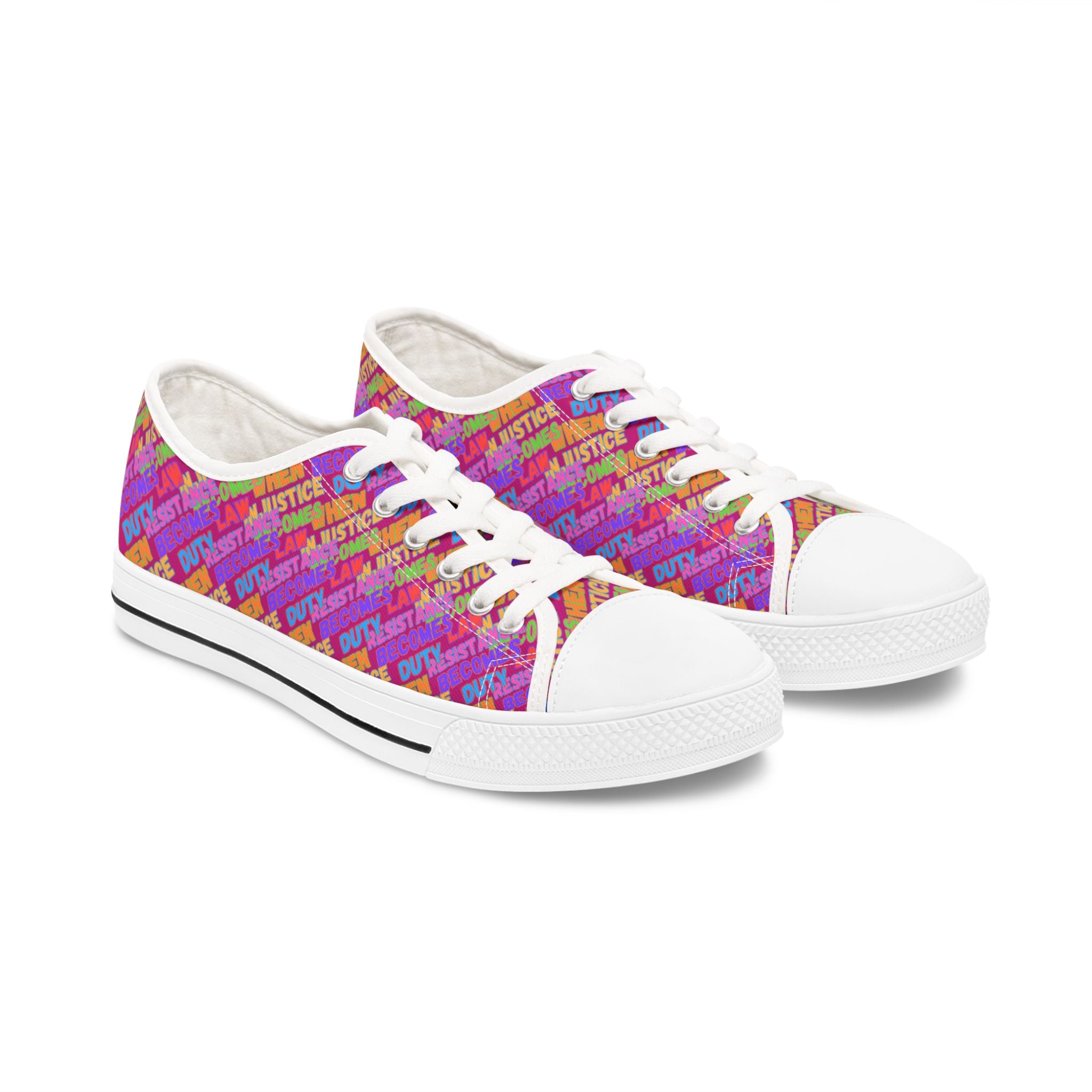 Anti Trump Sneakers, Political Rights Activists, Rainbow Graffiti Design Chucks, Justice Resistance, Resistance Becomes Duty Shoes, Women's Activism Footwear