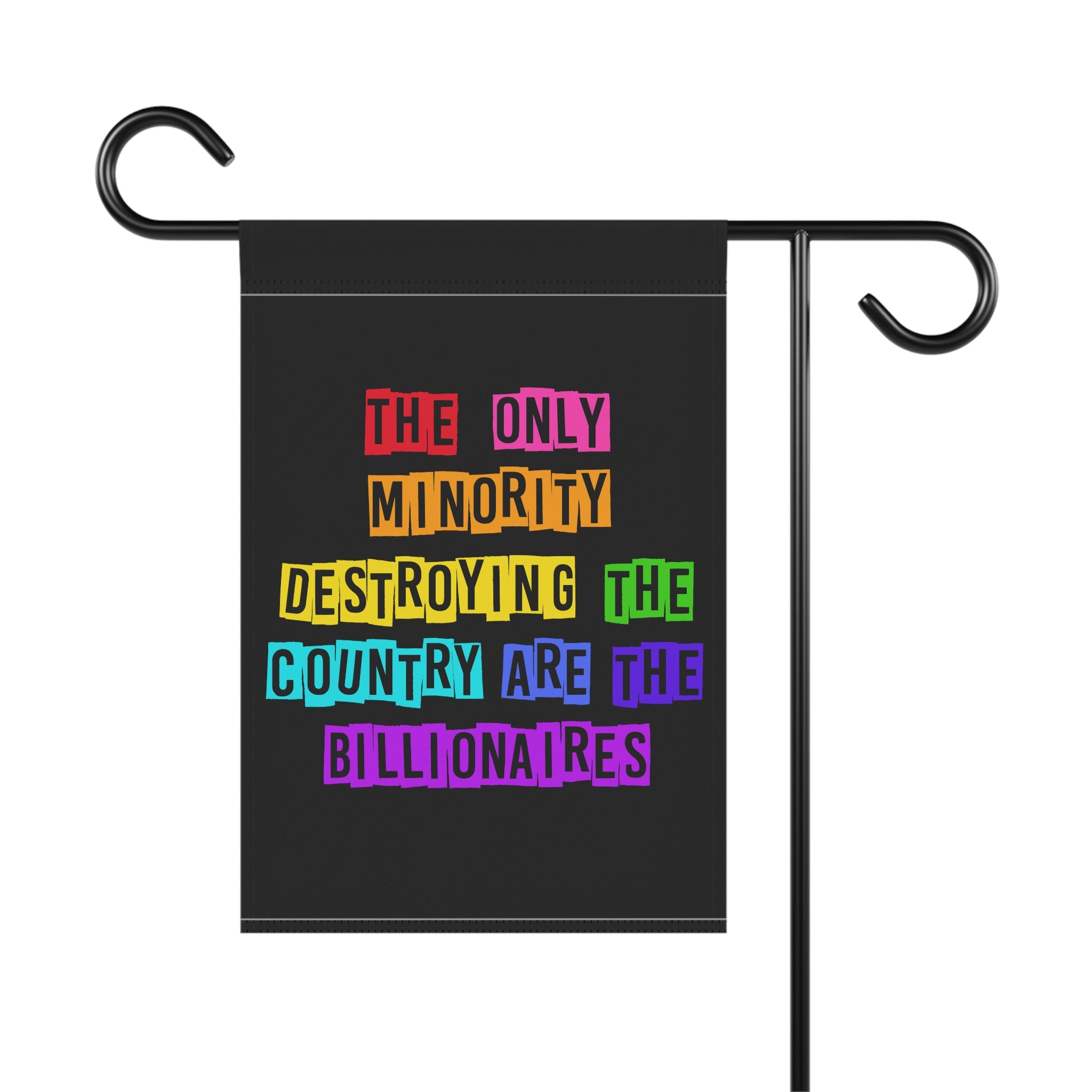 Banner, Anti Billionaires Rainbow Colored Design, House Flag, Protest Flag, Political Rights Activists Decor, Anti Trump Garden Sign