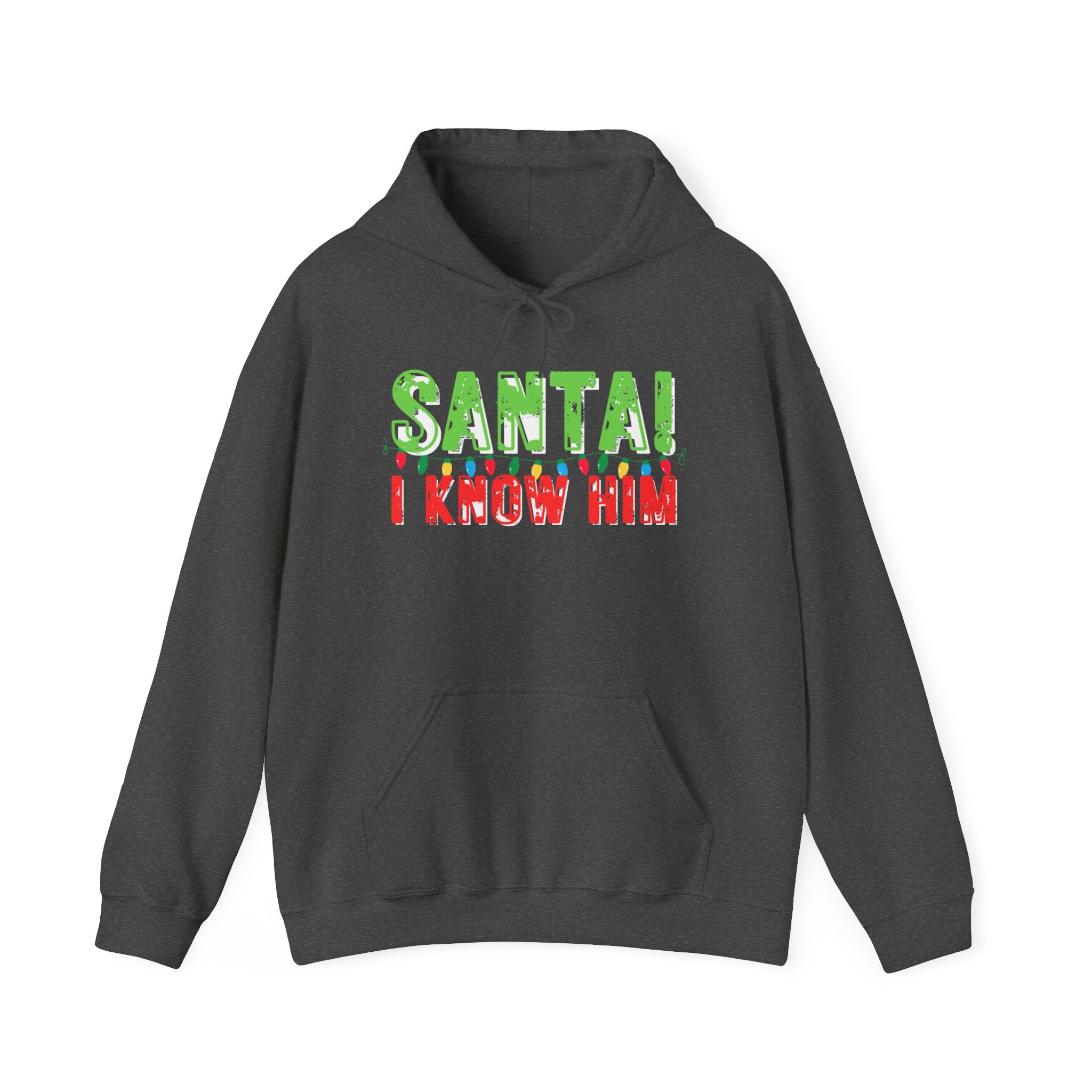 Funny Christmas Movie Elf Quotes Hoodie, Unisex Sweatshirt, Holiday Movie Fan Gift, Winter Apparel, Christmas Party Outfit Trending Gifts, Santa I Know Him