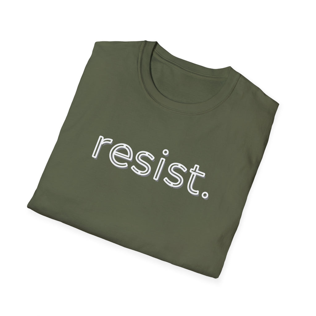 Political Activist Resistance Unisex Softstyle T-Shirt, Anti Trump Protest Tee, Activism Shirt, Resist Movement Top, Liberal Apparel