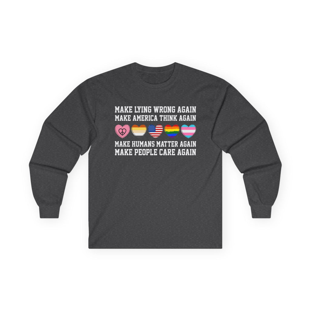 Equality Inclusion Long Sleeve Tee, Anti Trump Shirt, Human Rights Activist Top, Unisex Graphic Tee, Political Protest Apparel