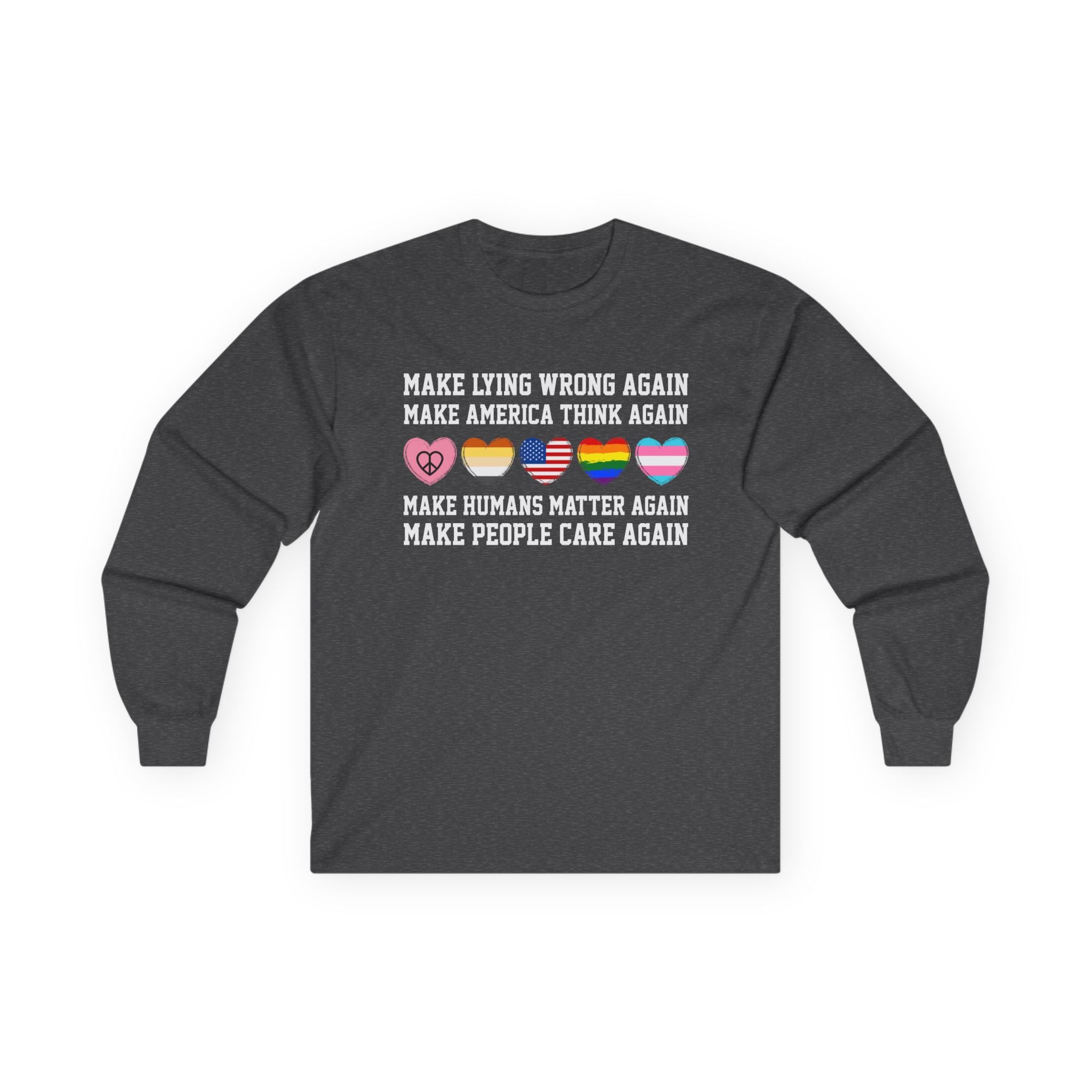 Equality Inclusion Long Sleeve Tee, Anti Trump Shirt, Human Rights Activist Top, Unisex Graphic Tee, Political Protest Apparel