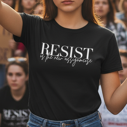 Resistance Unisex Softstyle T-Shirt, Anti Trump Political Activist Tee, Protest Shirt, Activism Clothing, Liberal Gift