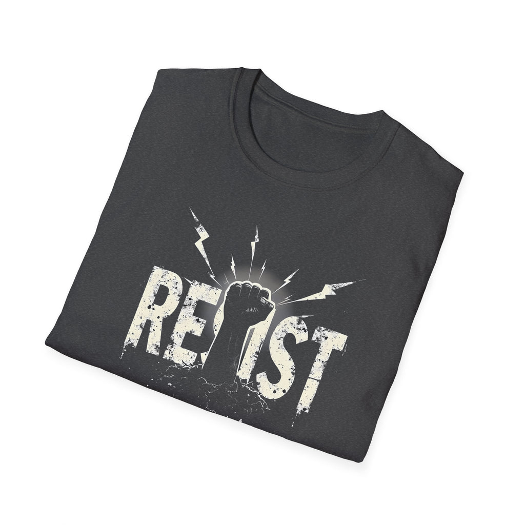 Resist Unisex Softstyle T-Shirt, Anti Trump Tee, Human Rights Activists Shirt, No Kings Protest Apparel, Political Statement Top