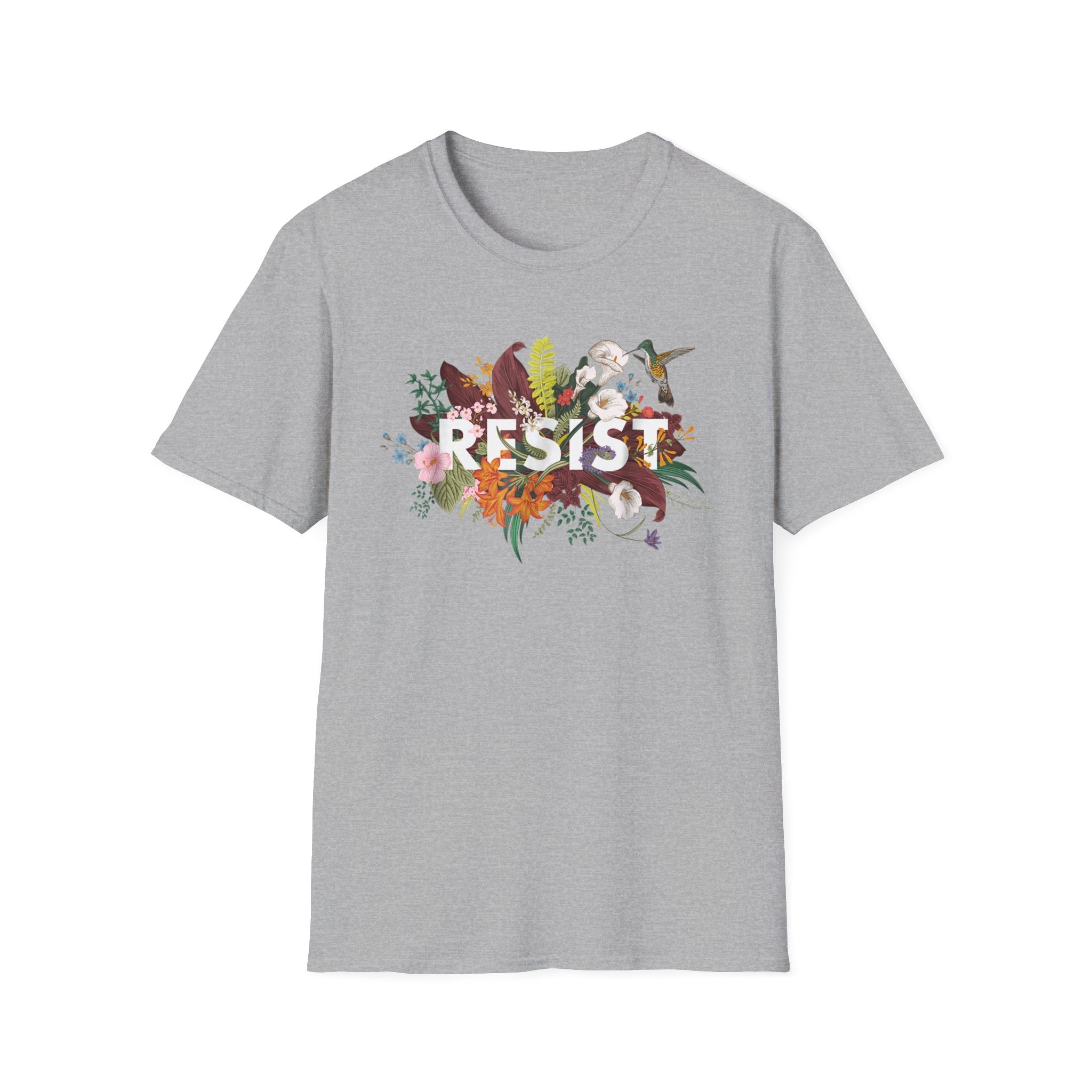 Anti Trump Resist Floral T-Shirt, Political Rights Activist Tee, No Kings Protest Shirt, Social Justice Clothing, Feminist Apparel