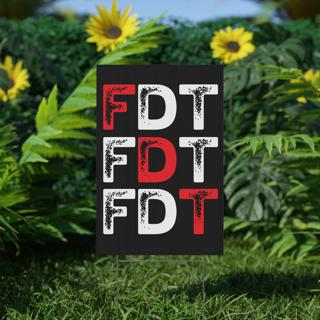 Political Activist Yard Sign, Anti Trump Protest Decoration, FDT Resistance Placard, Resist Movement Poster, Political Rights Activists