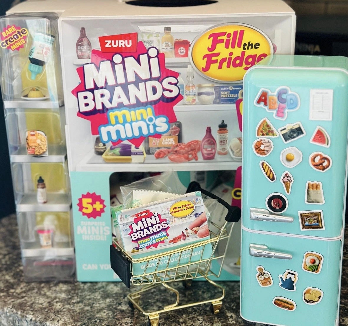 Mini Brands Fill The Fridge Pick Your Own Grocery Food Items, Mini Brands Fill The Fridge Ice Cake IHOP Eggs Sushi Chicken