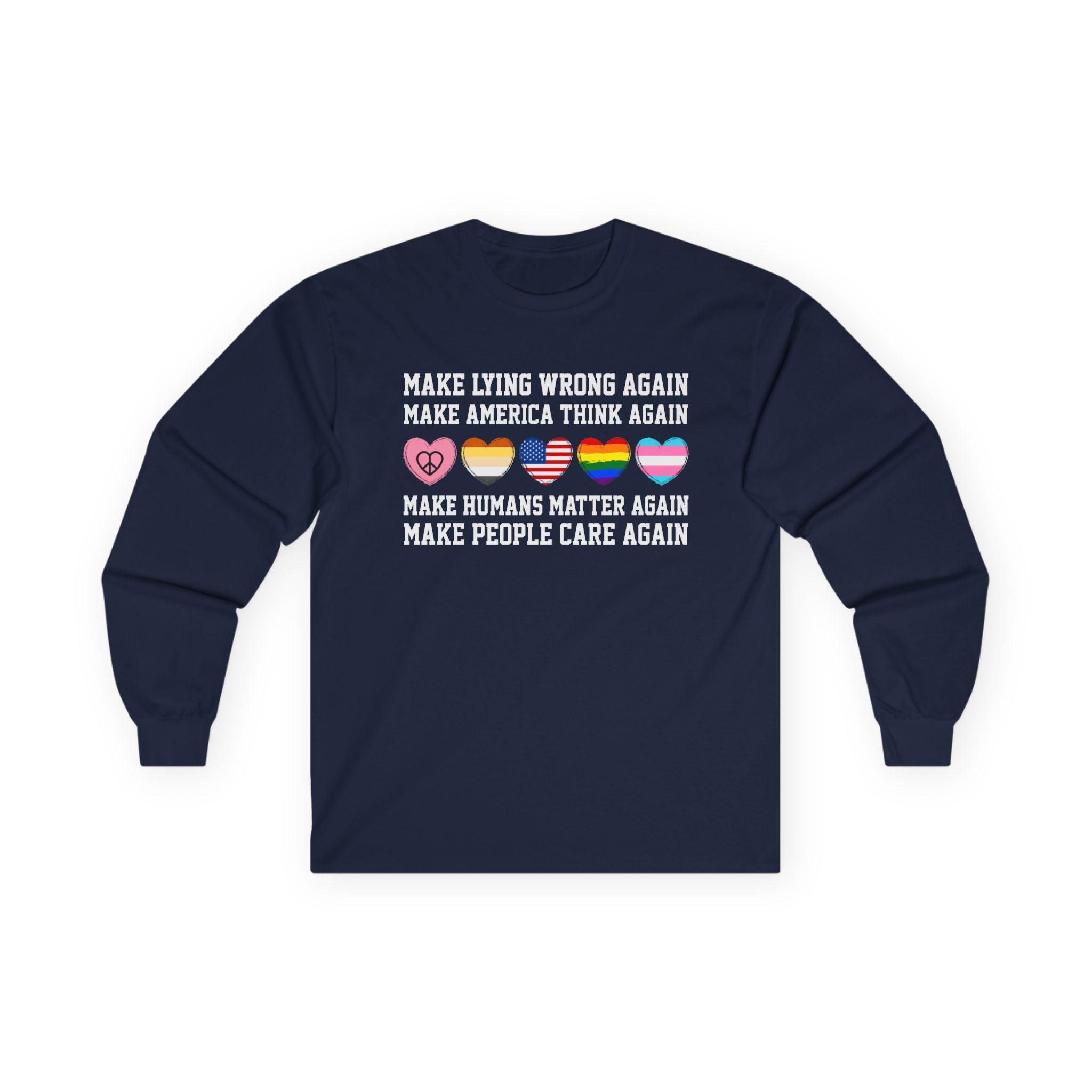 Equality Inclusion Long Sleeve Tee, Anti Trump Shirt, Human Rights Activist Top, Unisex Graphic Tee, Political Protest Apparel