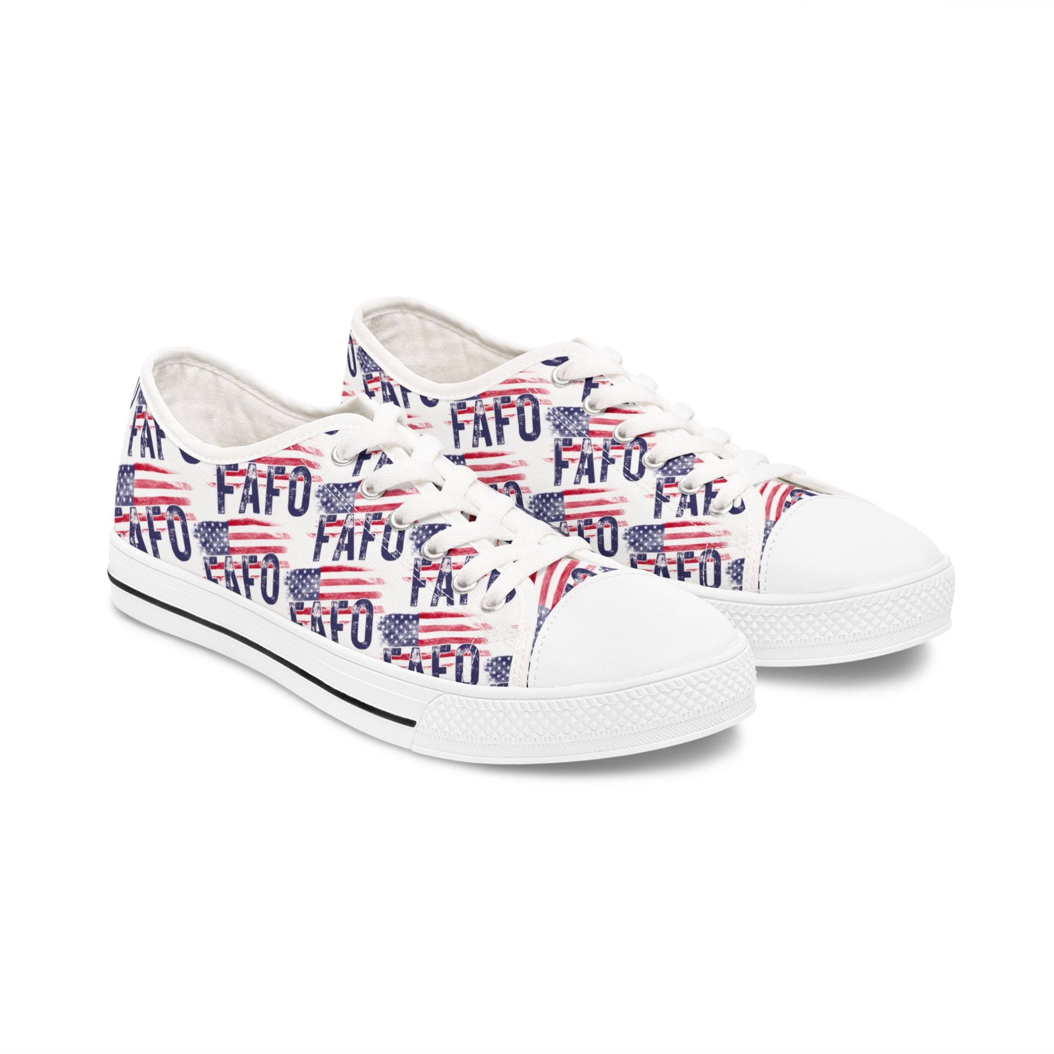 Political Rights Activists Women's Sneakers, FAFO, Anti Trump, Vintage American Flag, Activist Shoes, Protester Footwear Liberal Fashion, Anti Trump Apparel Chucks