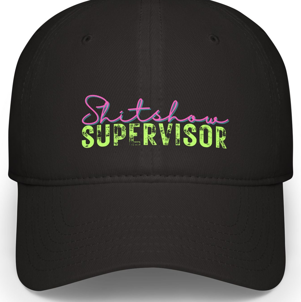 Funny Shitshow Supervisor Hat, Mom Life Baseball Cap, Sarcasm Gifts, Retro Vintage Style, Funny Mom Humor Trending Gift