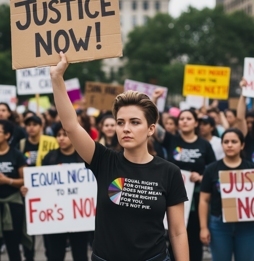 Political Activism Shirt, Unisex T-Shirt Equal Rights Anti Trump Resist Protest Activist, FDT Apparel Liberal Democrat, Save Democracy
