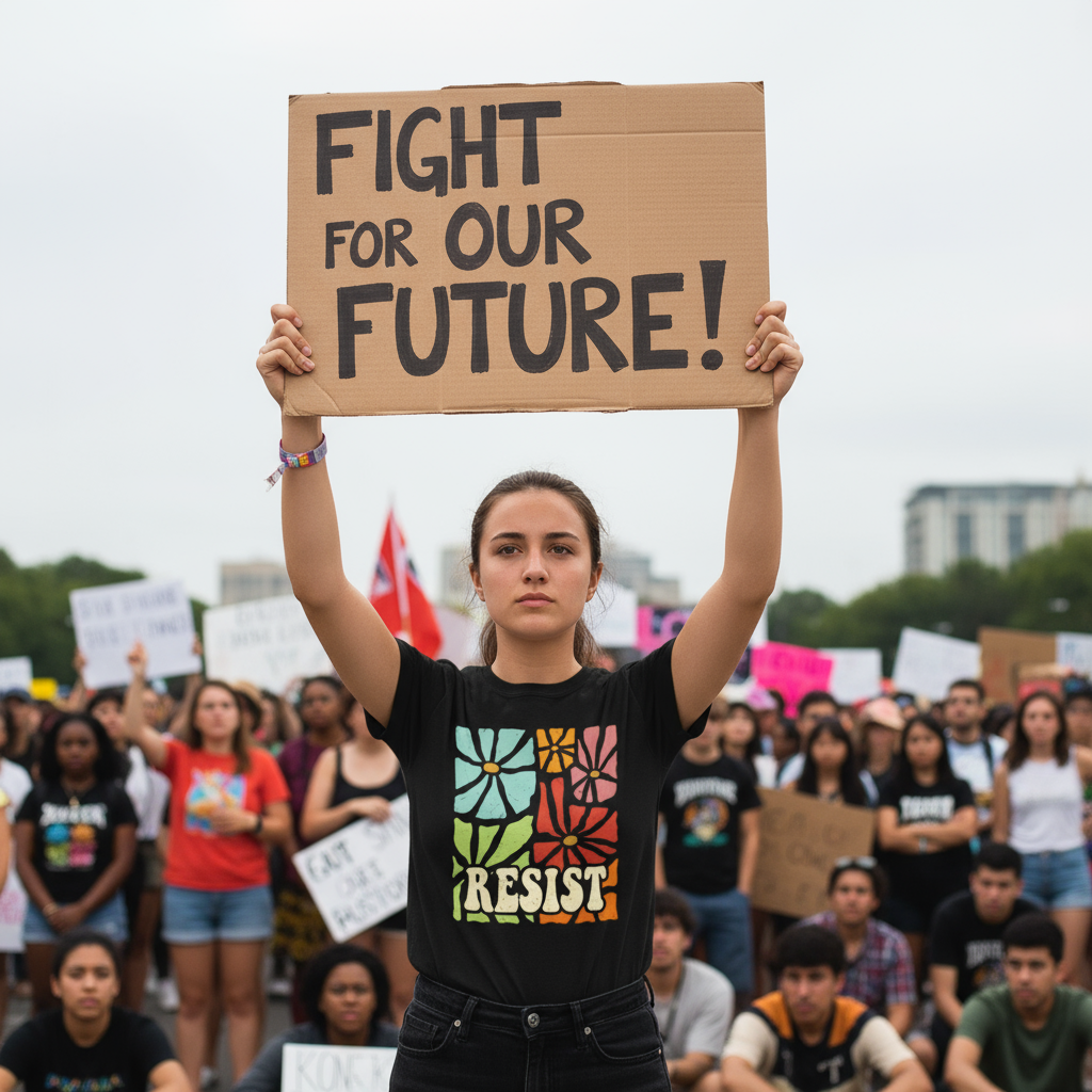 Anti Trump Resist Political Activist Tee, Resistance Shirt, No Kings Protest Apparel, Rights Advocate Top, Anti Trump Unisex Softstyle T-Shirt