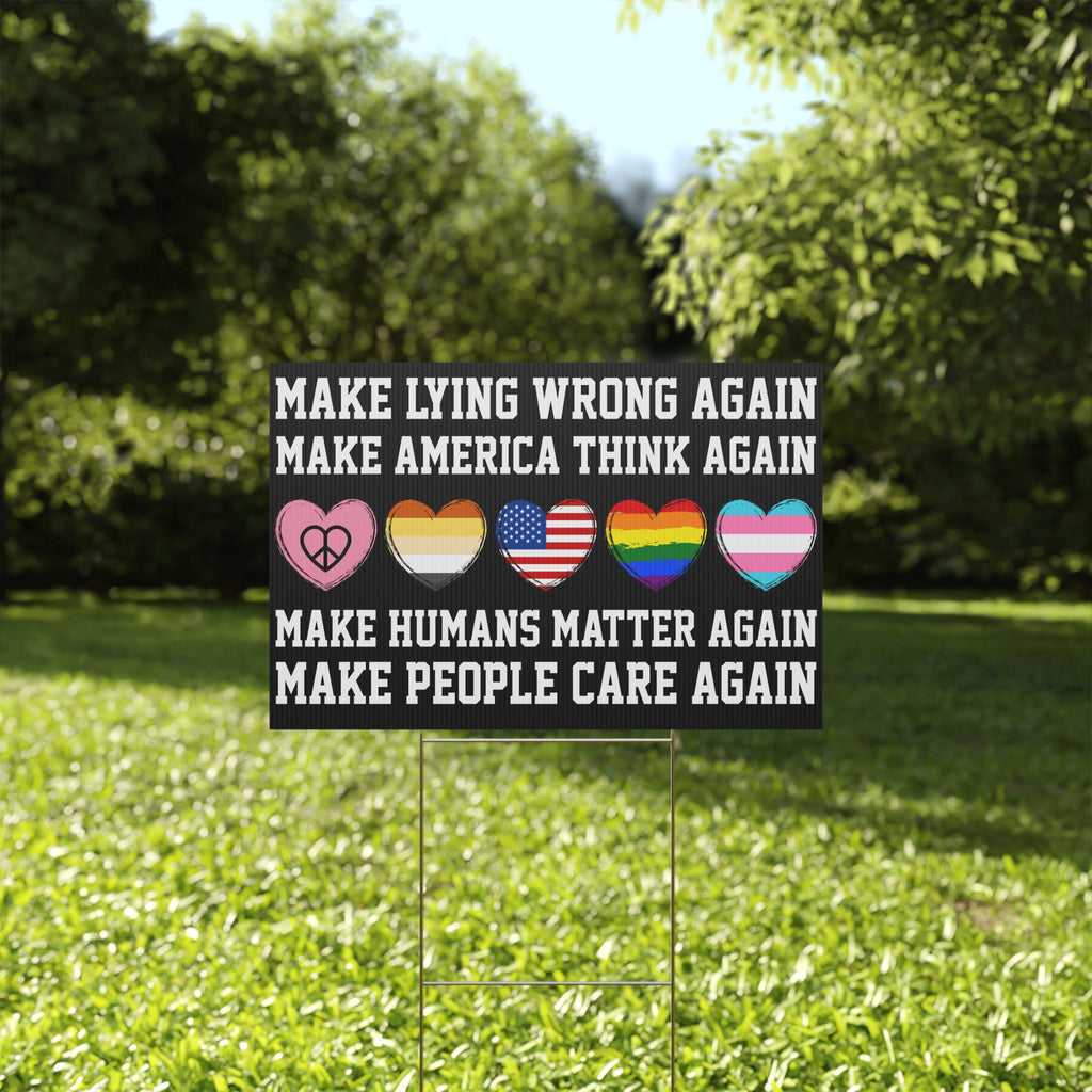 Political Protest Yard Sign, Anti Trump, Resist Movement, Equality, Human Rights Activists, Activist Stake Placard, Protest Banner,