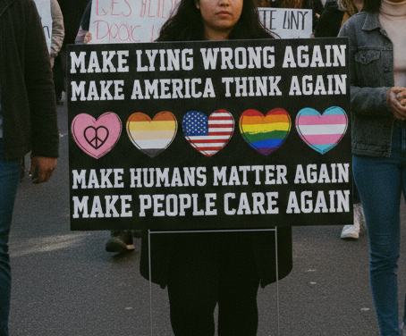 Political Protest Yard Sign, Anti Trump, Resist Movement, Equality, Human Rights Activists, Activist Stake Placard, Protest Banner,