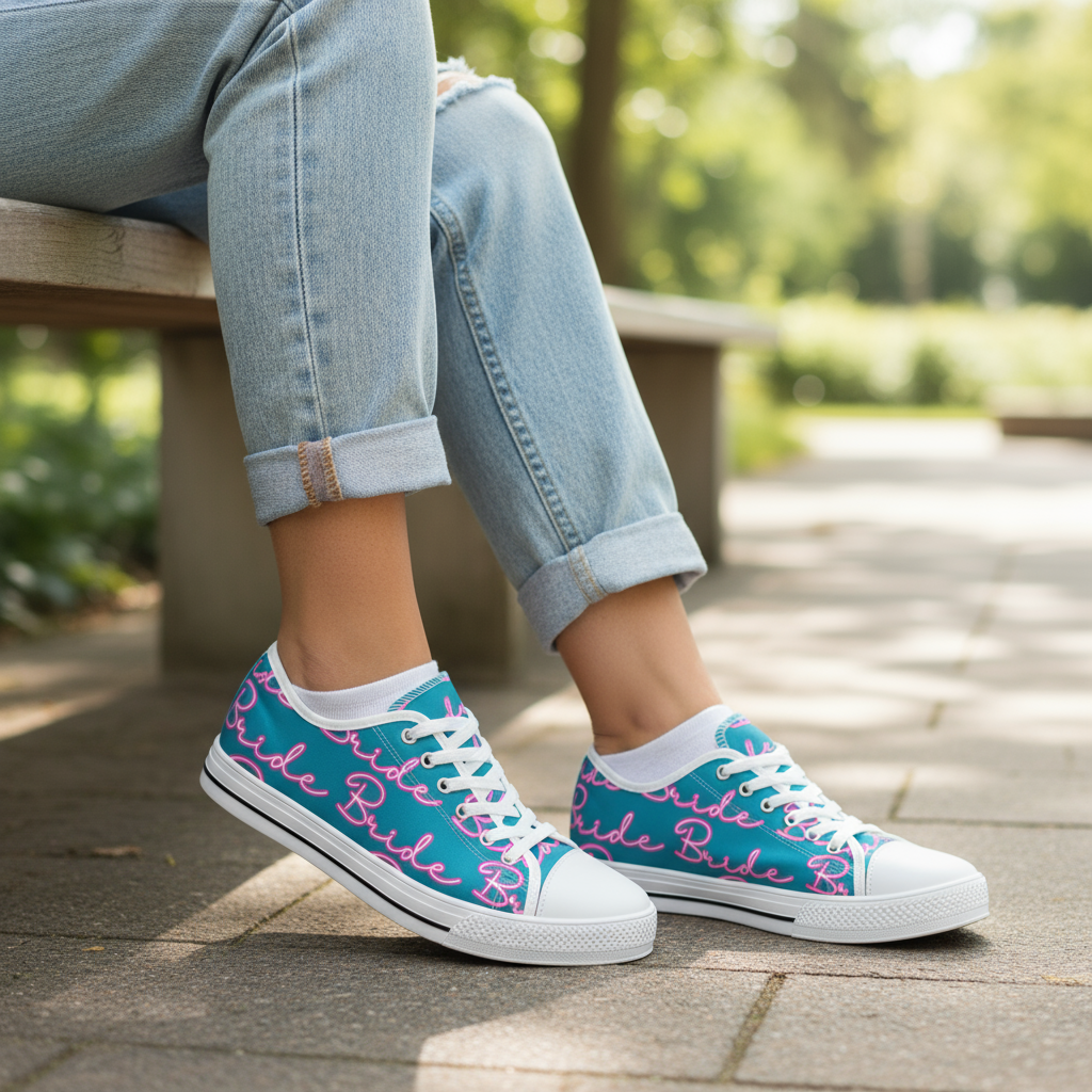 Bride Low Top Sneakers, Bachelorette Party Shoes, Something Blue Wedding Sneakers, Bride Tribe Sneakers, Bridal Party Shoes, Wedding Shower