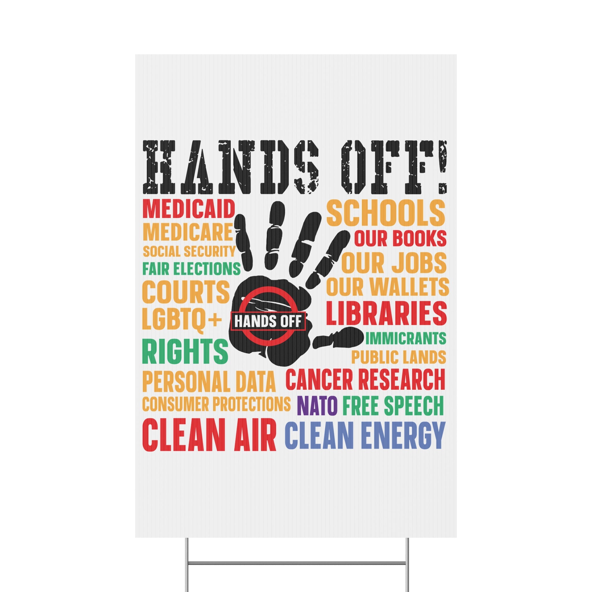 Political Rights Activists Plastic Yard Sign, Anti Trump Resistance Protest Sign, Demonstration Rally Banner, Social Justice Movement