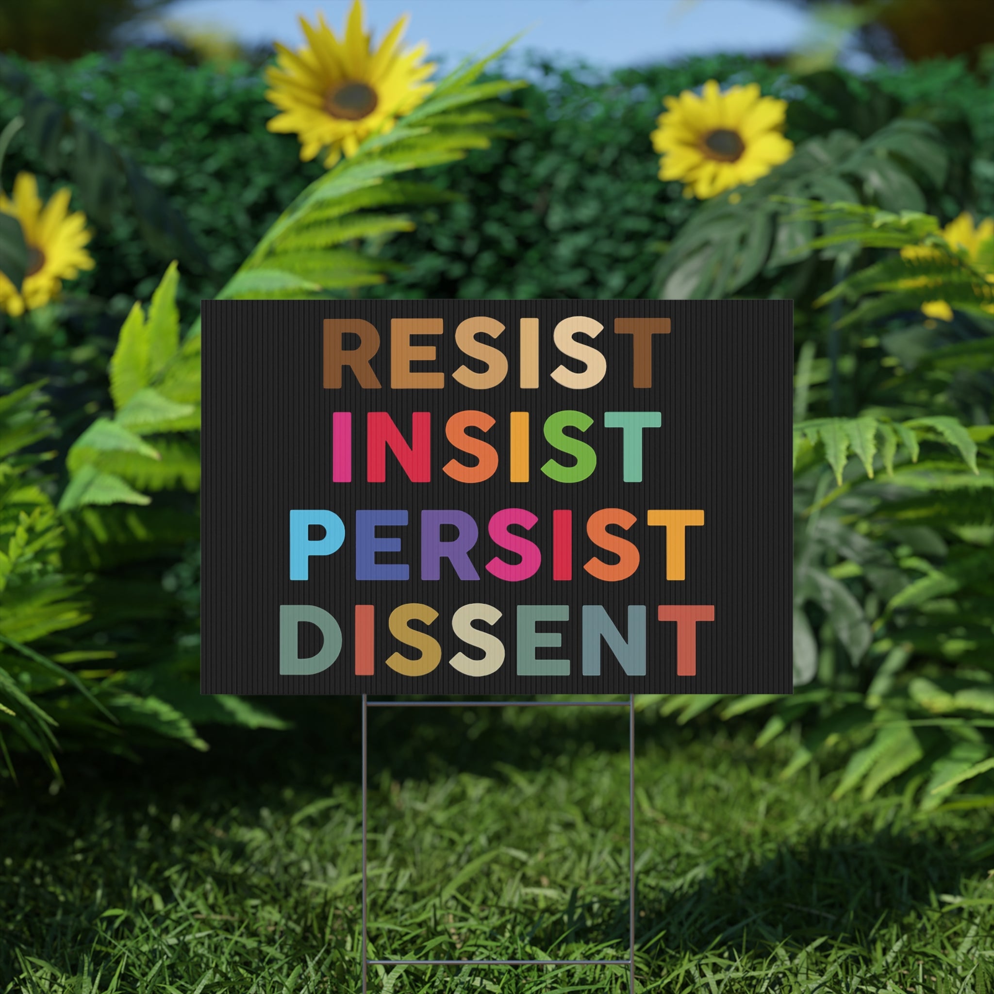 Yard Sign Human Rights Activists Resist Dissent, Protesters, Political Statement, Protest Sign, Social Justice, Activism, Political Rally Resistance