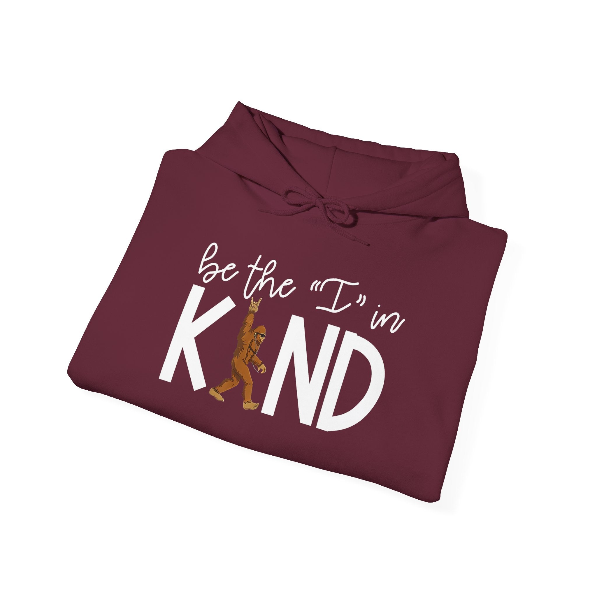 Be the 'I' in KIND Hoodie — Positive Message Sweatshirt with Walking Figure, Human Rights Activists Inspirational Hoodie