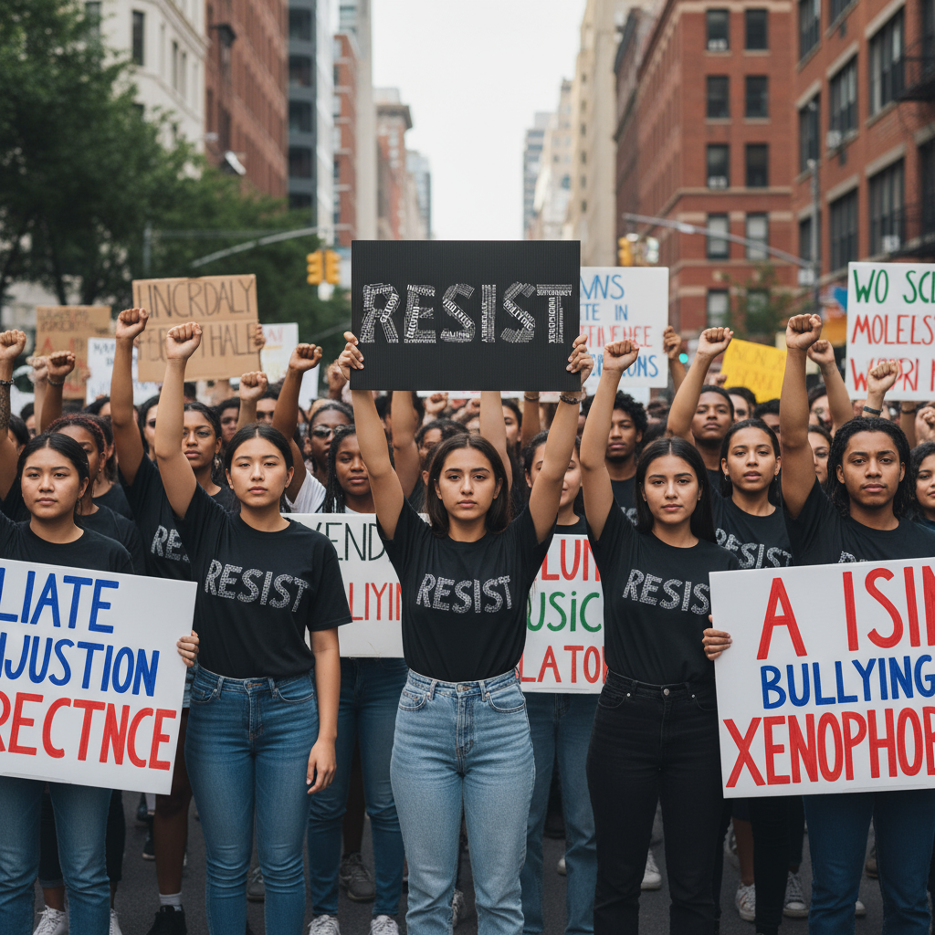 Yard Sign: Anti Trump Resistance Protest, Save Democracy, Human Rights Political Activists