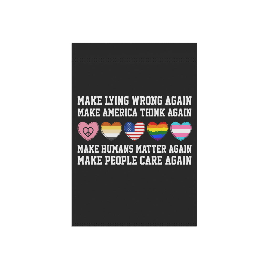 Garden Flag, Anti Trump Equality Inclusion Resist Save Democracy, Protest Yard Sign, Political Activism Banner, Liberal Outdoor Decor,