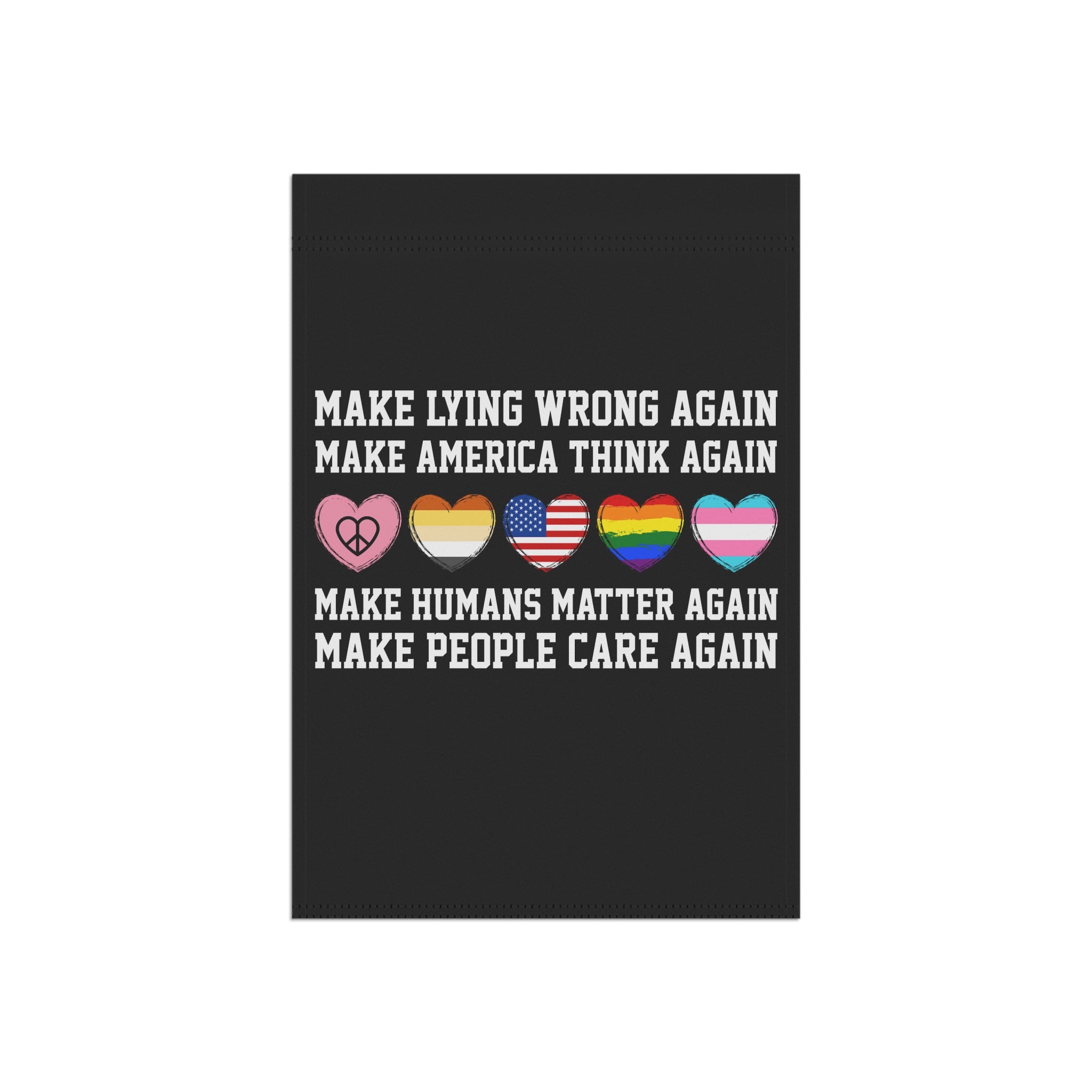 Garden Flag, Anti Trump Equality Inclusion Resist Save Democracy, Protest Yard Sign, Political Activism Banner, Liberal Outdoor Decor,