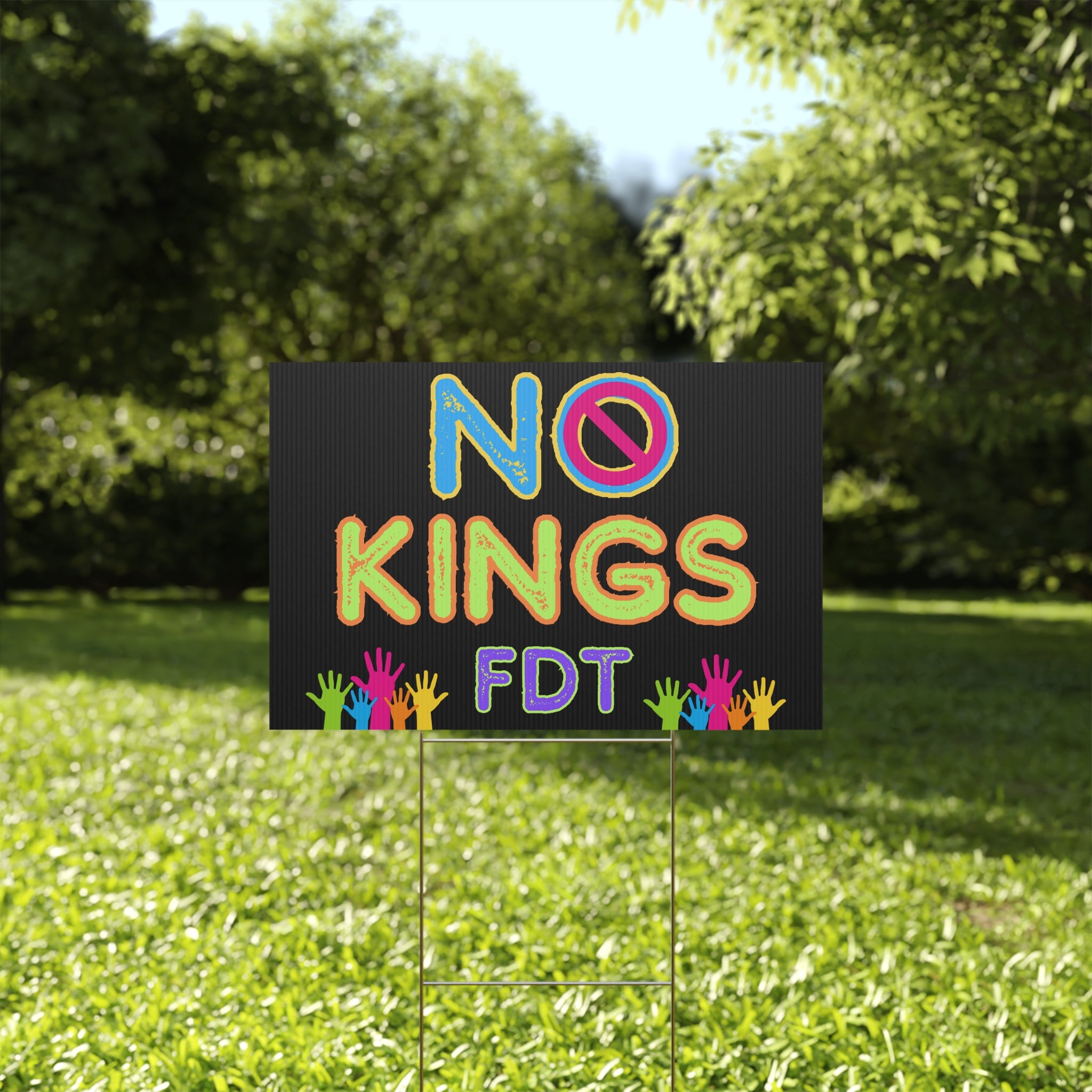 Plastic Yard Sign, Anti Trump Rights Activists No Kings Protest, Protest Sign, Activism Decor, Political Statement, Protest Art, Outdoor