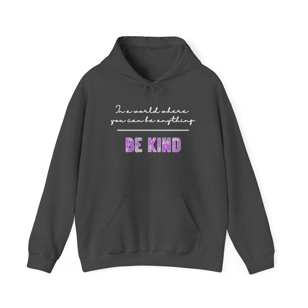 Vintage Be Kind Hoodie, Positive Vibes Sweatshirt, Inspirational Hooded Jumper, Retro Style Gift, Cozy Pullover, Comfortable Sweater, Gender