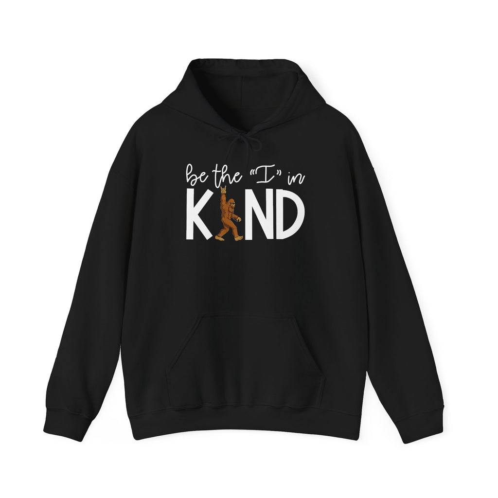 Be the 'I' in KIND Hoodie — Positive Message Sweatshirt with Walking Figure, Human Rights Activists Inspirational Hoodie