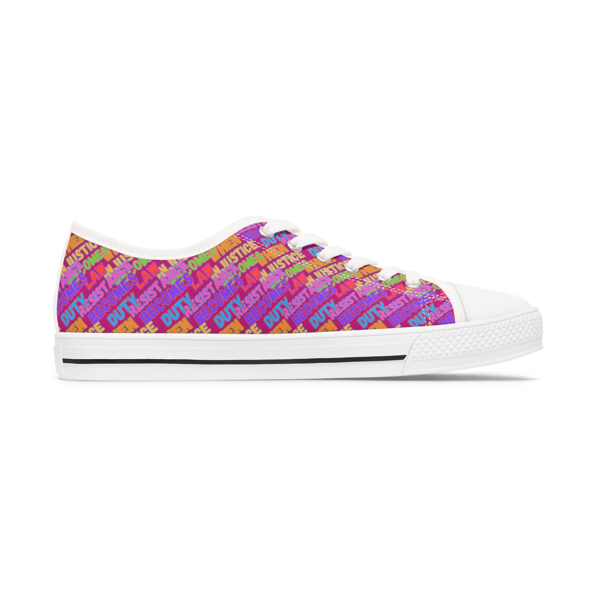 Anti Trump Sneakers, Political Rights Activists, Rainbow Graffiti Design Chucks, Justice Resistance, Resistance Becomes Duty Shoes, Women's Activism Footwear
