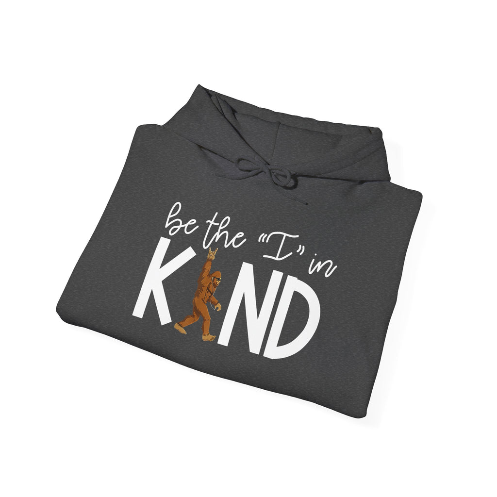Be the 'I' in KIND Hoodie — Positive Message Sweatshirt with Walking Figure, Human Rights Activists Inspirational Hoodie
